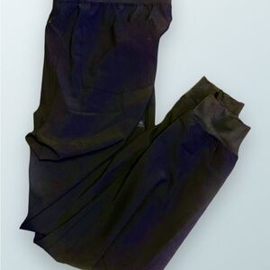 Black Jogger Scrub Pants, pockets, zipper side pocket, cargo, Cozyfit (Amazon)